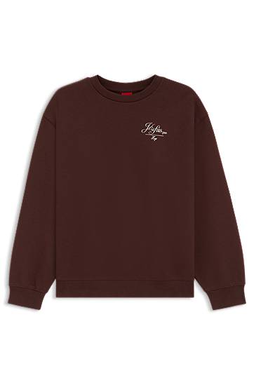 Mikina BOSS Terry Sweatshirt with Graphic Print Hnedá | 50545633