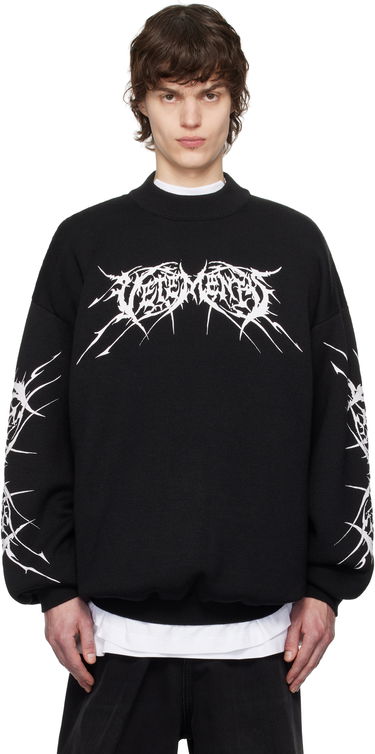 Sveter VETEMENTS Vetements Metal Logos Sweater Čierna | UA66KN100BW, 0