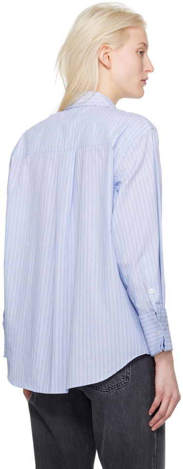 Košeľa Anine Bing Striped Cotton Shirt Modrá | A-07-3826-404, 2