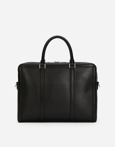 Cestovná taška Dolce & Gabbana Dolce & Gabbana Calfskin Briefcase Čierna | BM2321AV95680999, 3