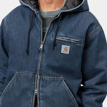 Bunda Carhartt WIP Cleveland Stone Washed Hooded Jacket Modrá | I036258_7, 3