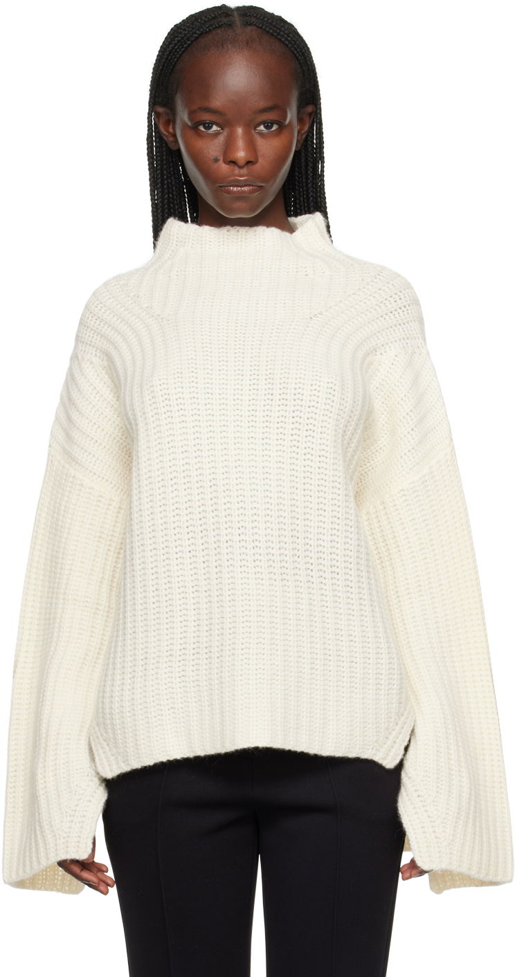 Sveter Loulou de Saison Loulou de Saison Bera Turtleneck Sweater Biela | BERA, 0