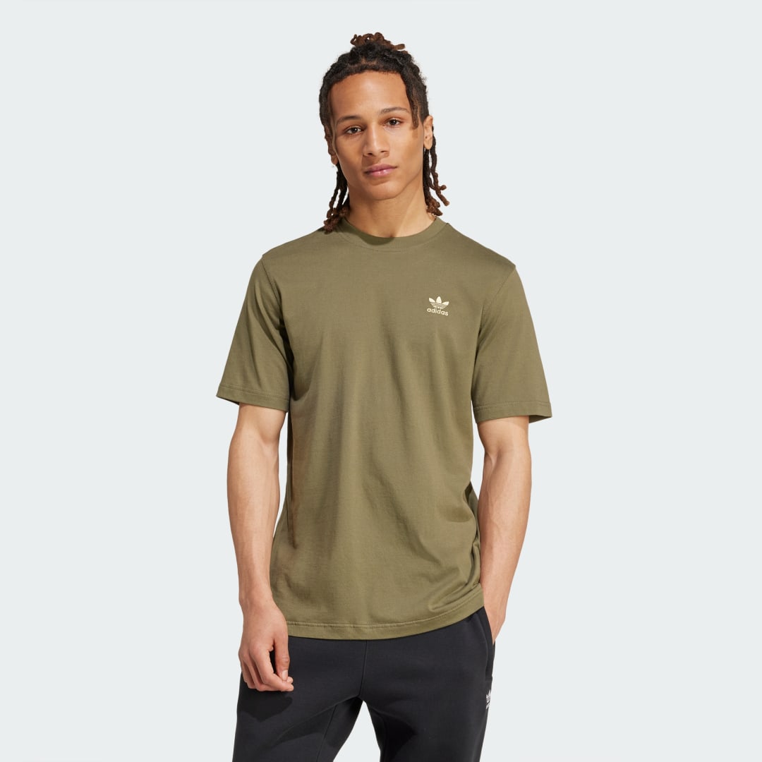 Tričko adidas Performance Trefoil Essentials Zelené | IZ2105, 0