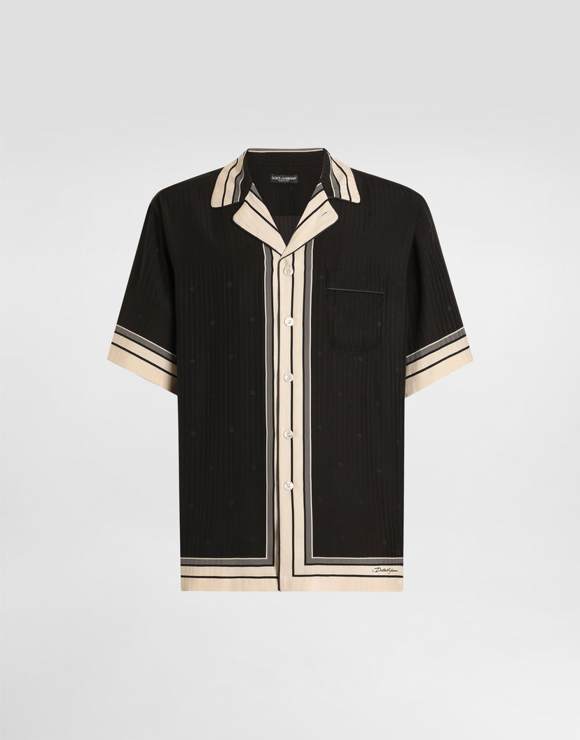 Košeľa Dolce & Gabbana Logo And Stripe-print Hawaii Shirt Rôznofarebný | G5LH3THI11THN5WH