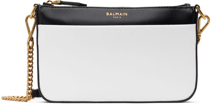 Taška cez rameno Balmain 1945 Soft Mini Shoulder Bag Biela | CN0LN219LNLL, 0