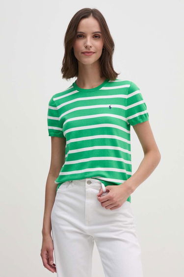 Tričko Polo by Ralph Lauren Striped T-Shirt Zelené | 211891886, 3