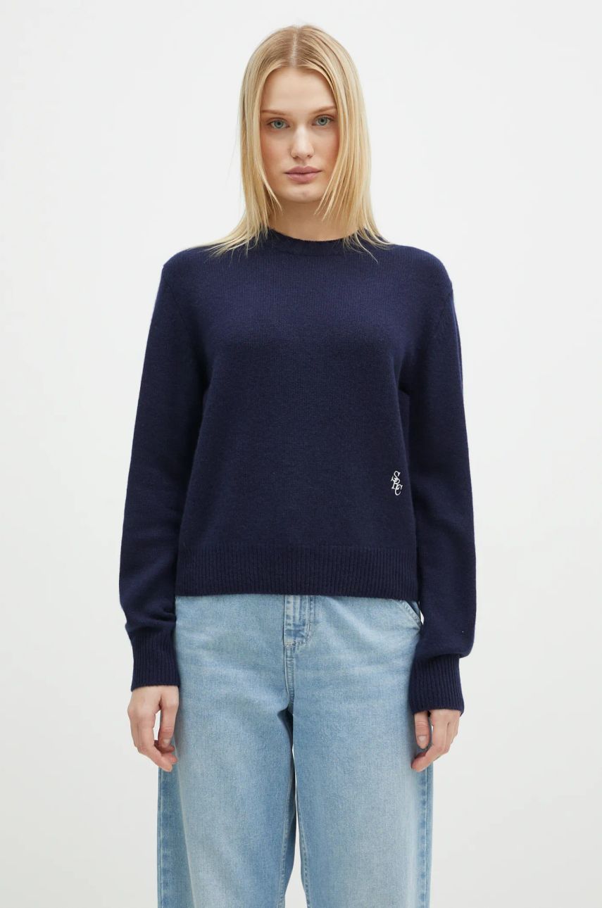 Sveter Sporty & Rich Sporty & Rich SRC Wool Cashmere Sweater Navy | WS012506302BL32, 0
