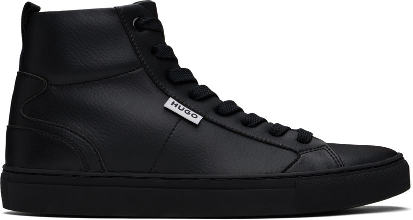 Oblečenie BOSS Hugo Grained Faux-Leather High-Top Čierna | 50536984