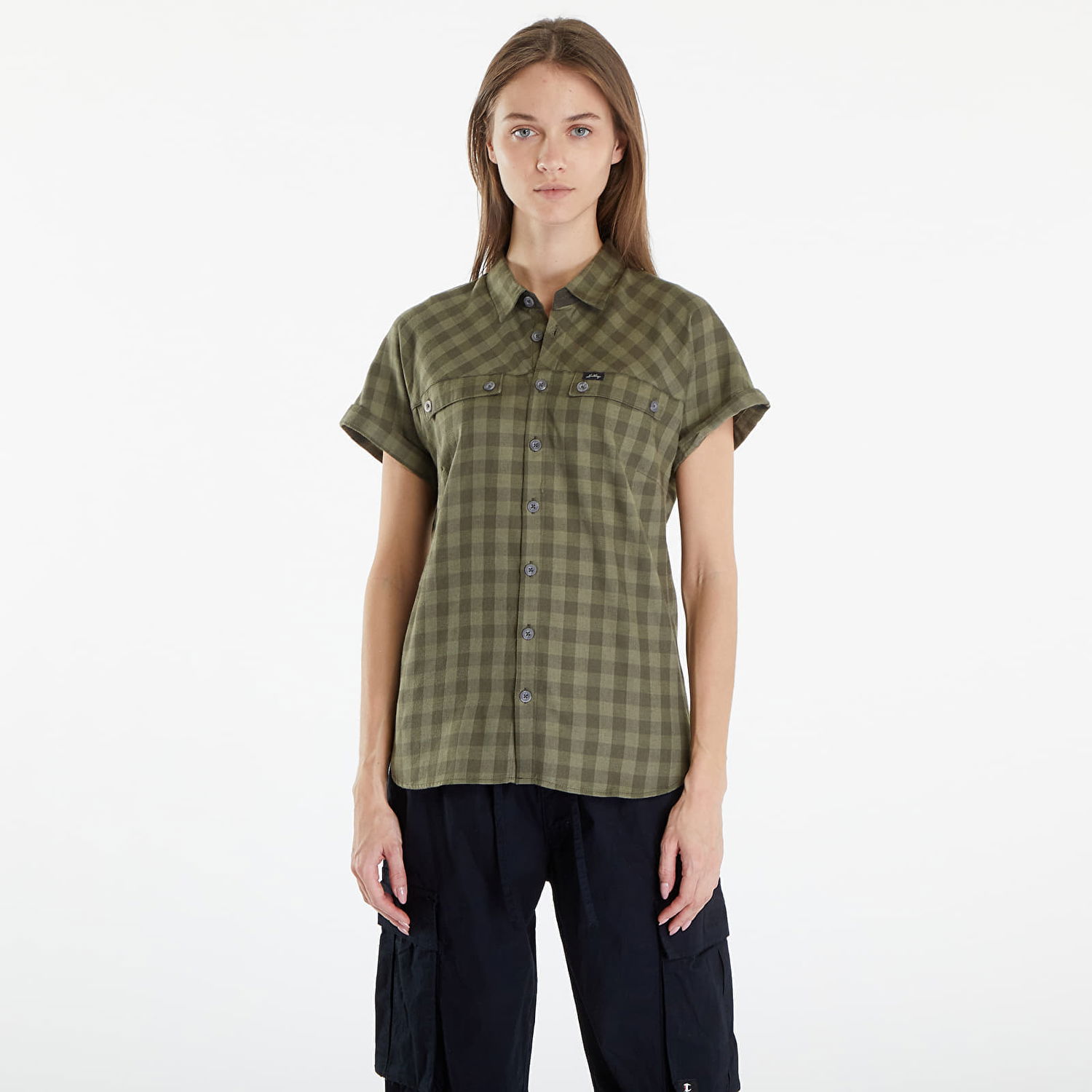 Košeľa Lundhags Ekren Gingham Check Short Sleeve Shirt Zelené | 1129097-640, 0