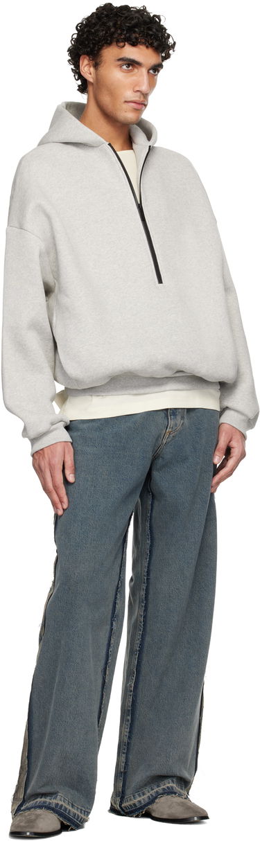 Mikina Fear of God Athletics Half Zip Hoodie Šedá | FG25FW12-123FLC-054, 3