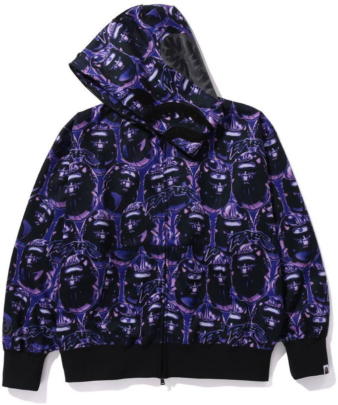 Bape Ape Head Graffiti Shark Full Zip Hoodie