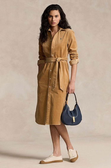 Šaty Polo by Ralph Lauren Midi Dress Béžová | 211941474, 0
