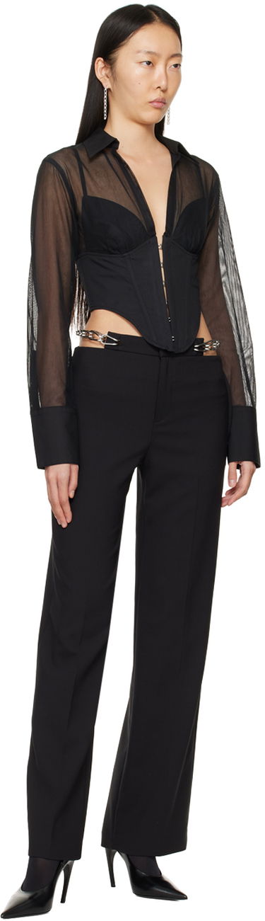 Nohavice Dion Lee Chain Link Detail Trousers Čierna | C2181PS24, 3