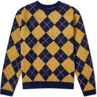 Sveter Awake NY Argyle Mohair Crewneck Oranžová | AWK-FW23-KN002-BRM, 1