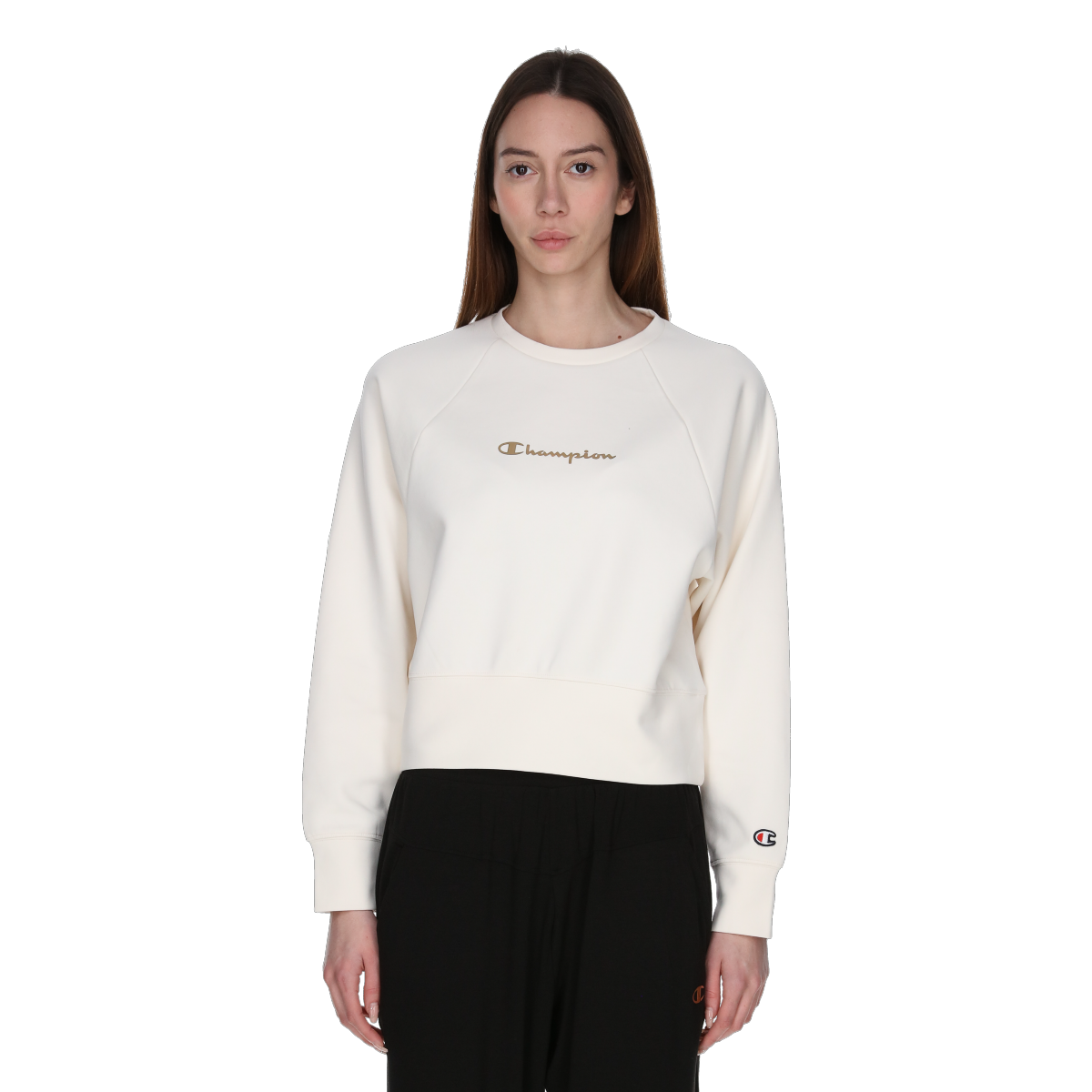Mikina Champion Cropped Raglan Crewneck Sweatshirt Béžová | 118248-WW001, 0