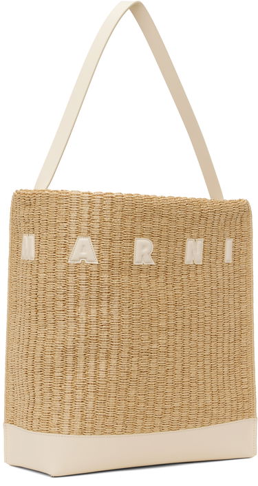 Tote bag Marni Marni Museo Medium Raffia-Effect Tote Béžová | SHMP0106U1 P8284, 1