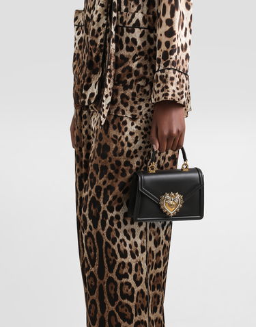 Taška cez rameno Dolce & Gabbana Small Smooth Calfskin Devotion Shoulder and Crossbody Bag Čierna | BB6711AV89380999, 1