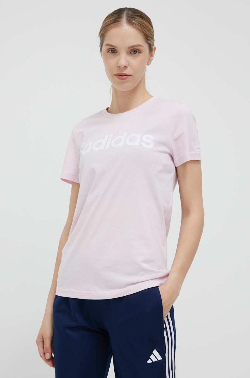 Tričko adidas Originals Loungwear Essentials Slim Logo Tee Ružová | GL0771, 0