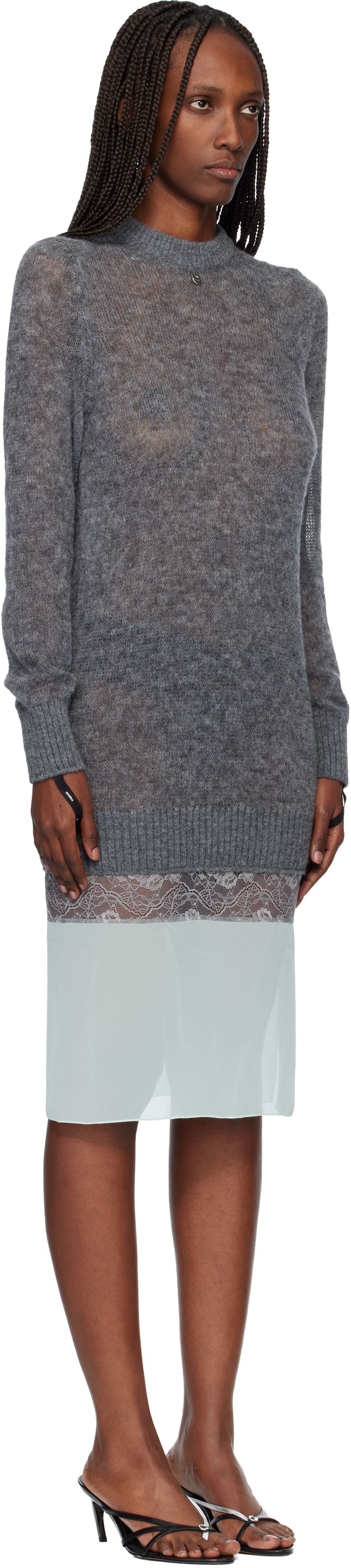 Šaty Coperni Multi-Layer Pullover Midi Dress Šedá | COPML172Y1003, 1