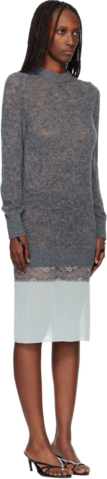 Šaty Coperni Multi-Layer Pullover Midi Dress Šedá | COPML172Y1003, 1