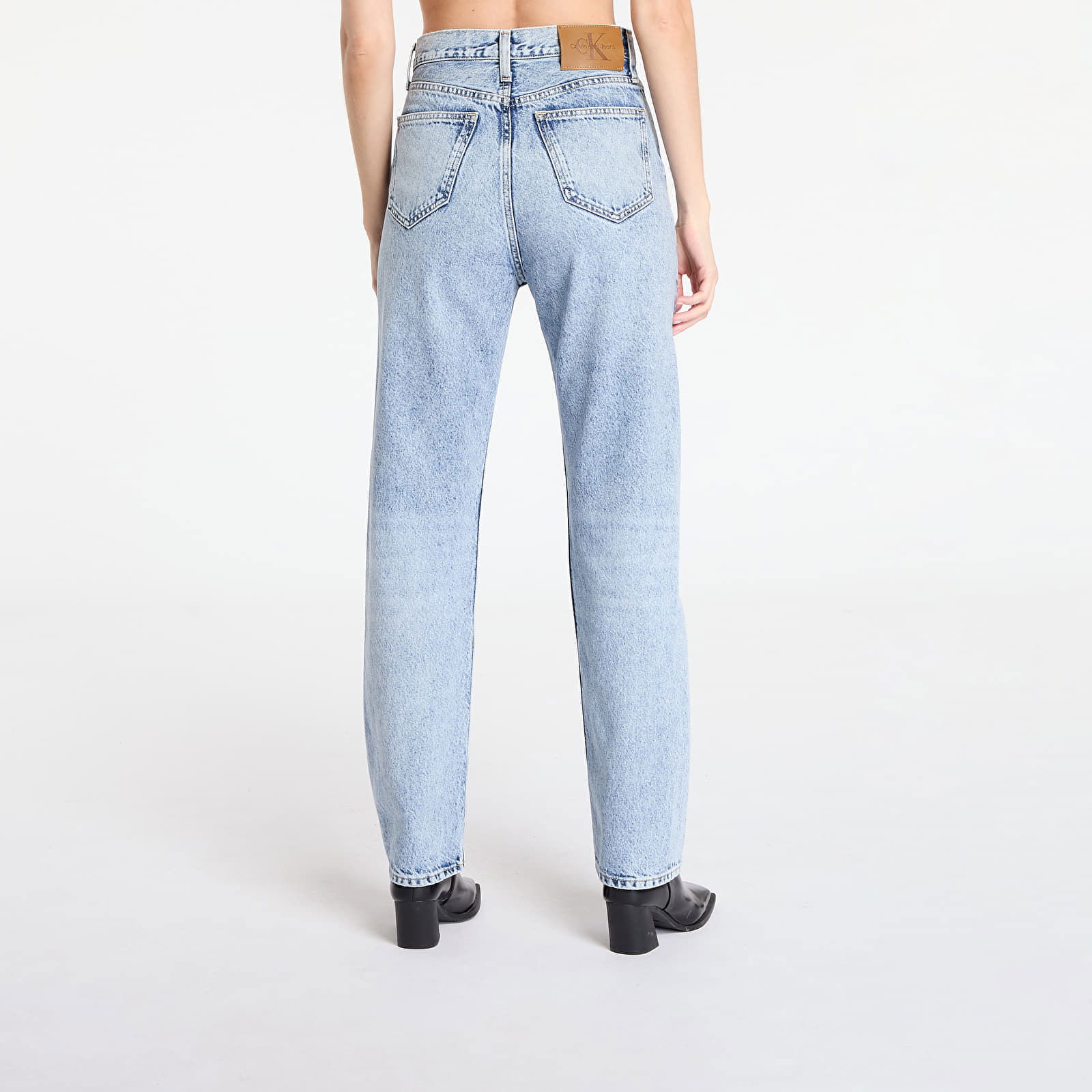 High Rise Straight Jeans Denim Medium