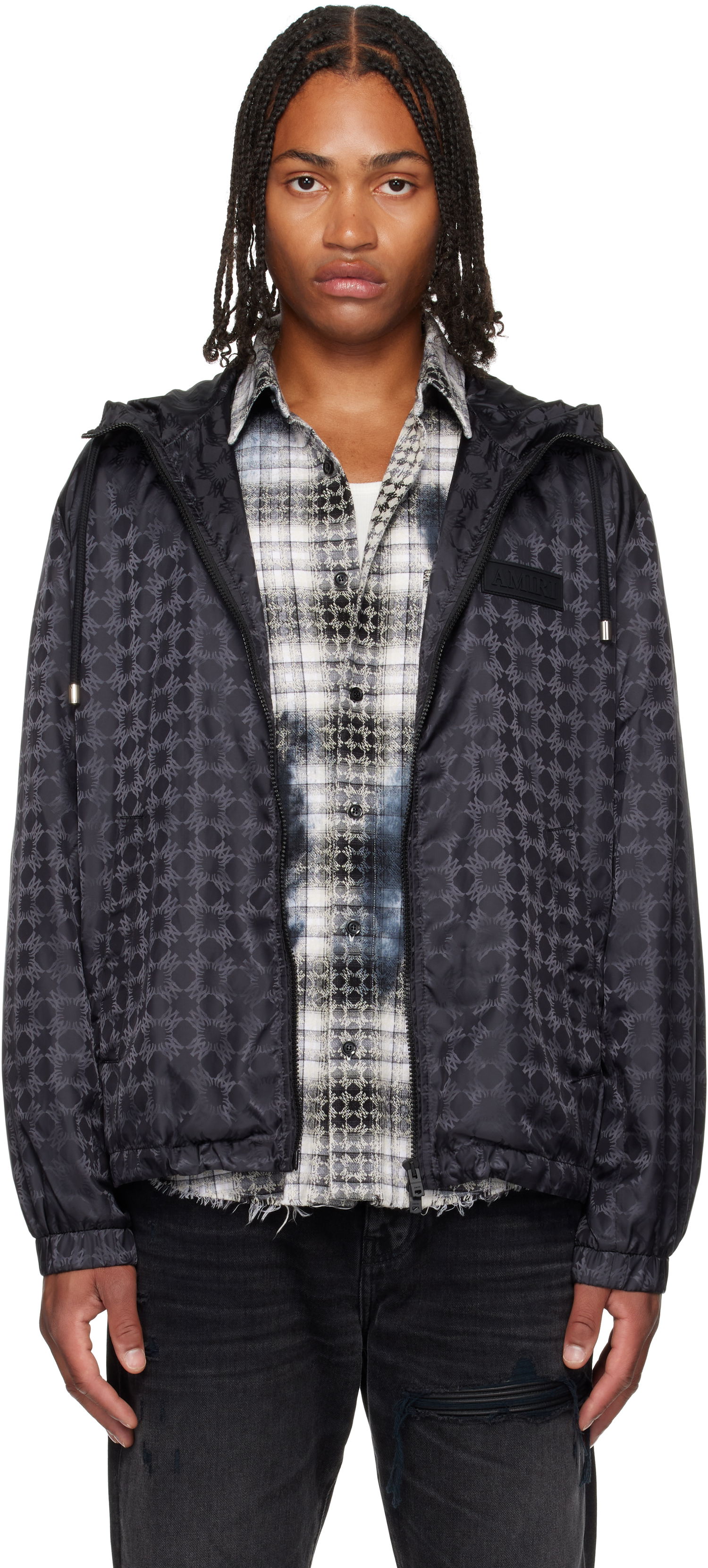 Vetrovka AMIRI AMIRI MA Quad Windbreaker Jacket Čierna | AMOULW1039, 0