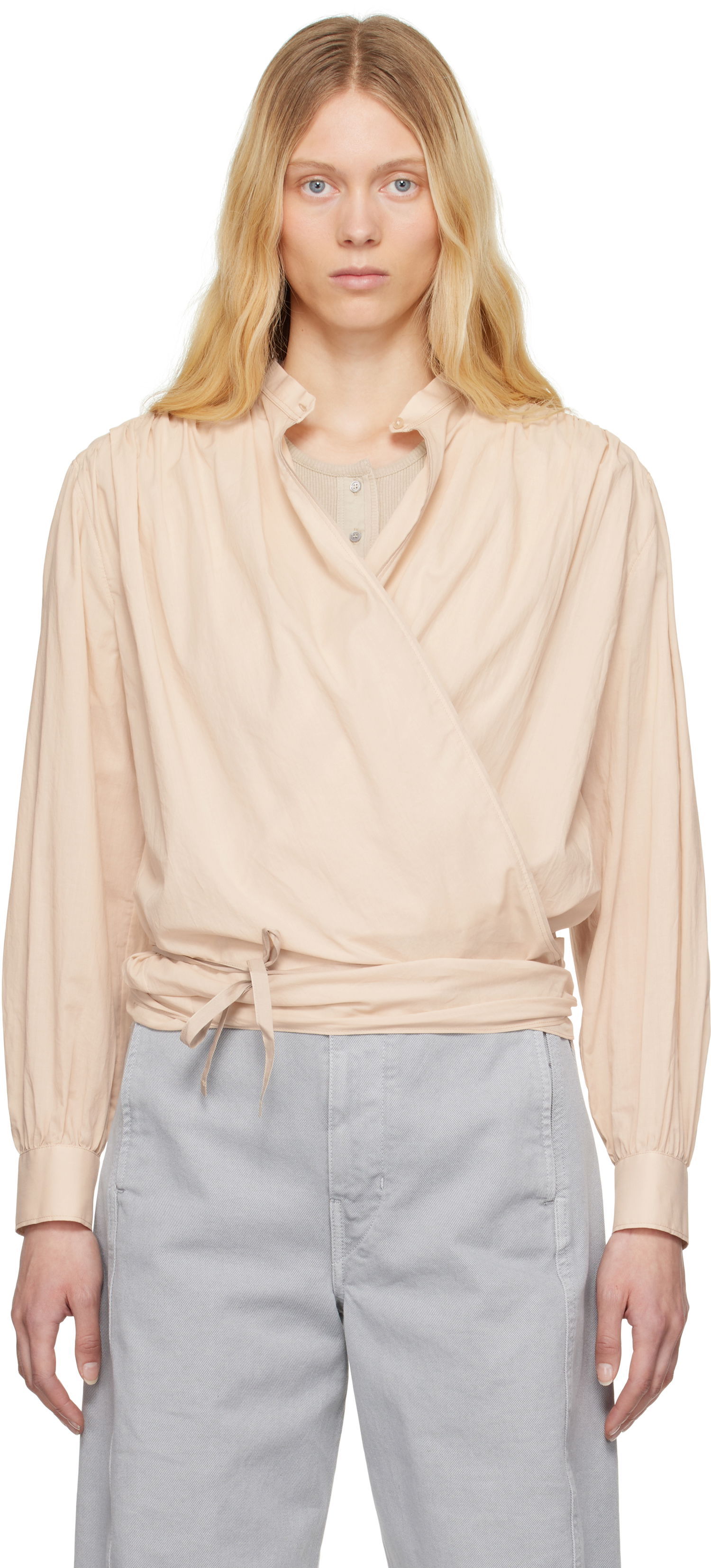 Košeľa LEMAIRE Lemaire Wrap Blouse Béžová | TO1333 LF1389, 0