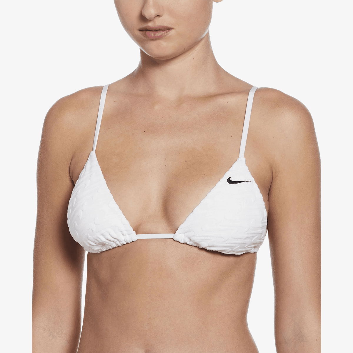 Plavky Nike Terry Triangle Bikini Top Biela | NESSF253-100, 0