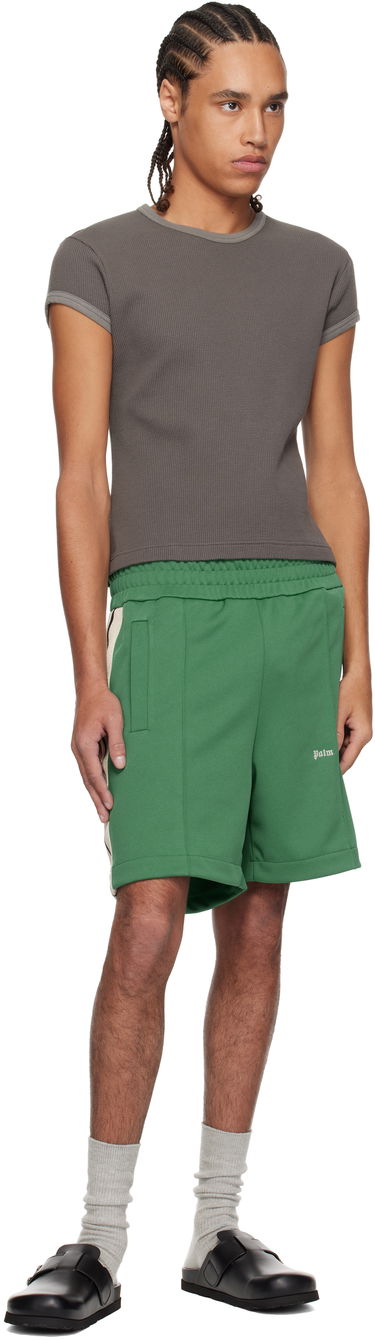 Šortky Palm Angels Palm Angels Embroidered Logo Track Shorts Zelené | PMCL004S25FAB0015703, 3