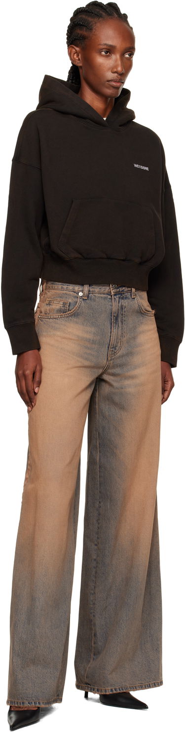 Mikina We11done We11done Cropped Logo Hoodie Čierna | WD-TH2-25-830-W-BK, 3