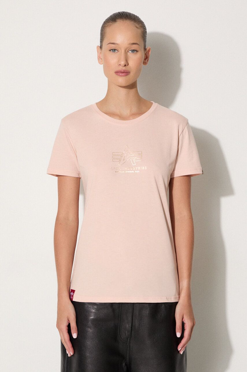 Tričko Alpha Industries Basic T-Shirt with Print Oranžová | 106061.640, 0