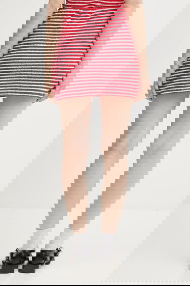 Sukňa Sporty & Rich Sporty & Rich Striped Terry Aline Mini Skirt Červená | SK017602300ST67, 2