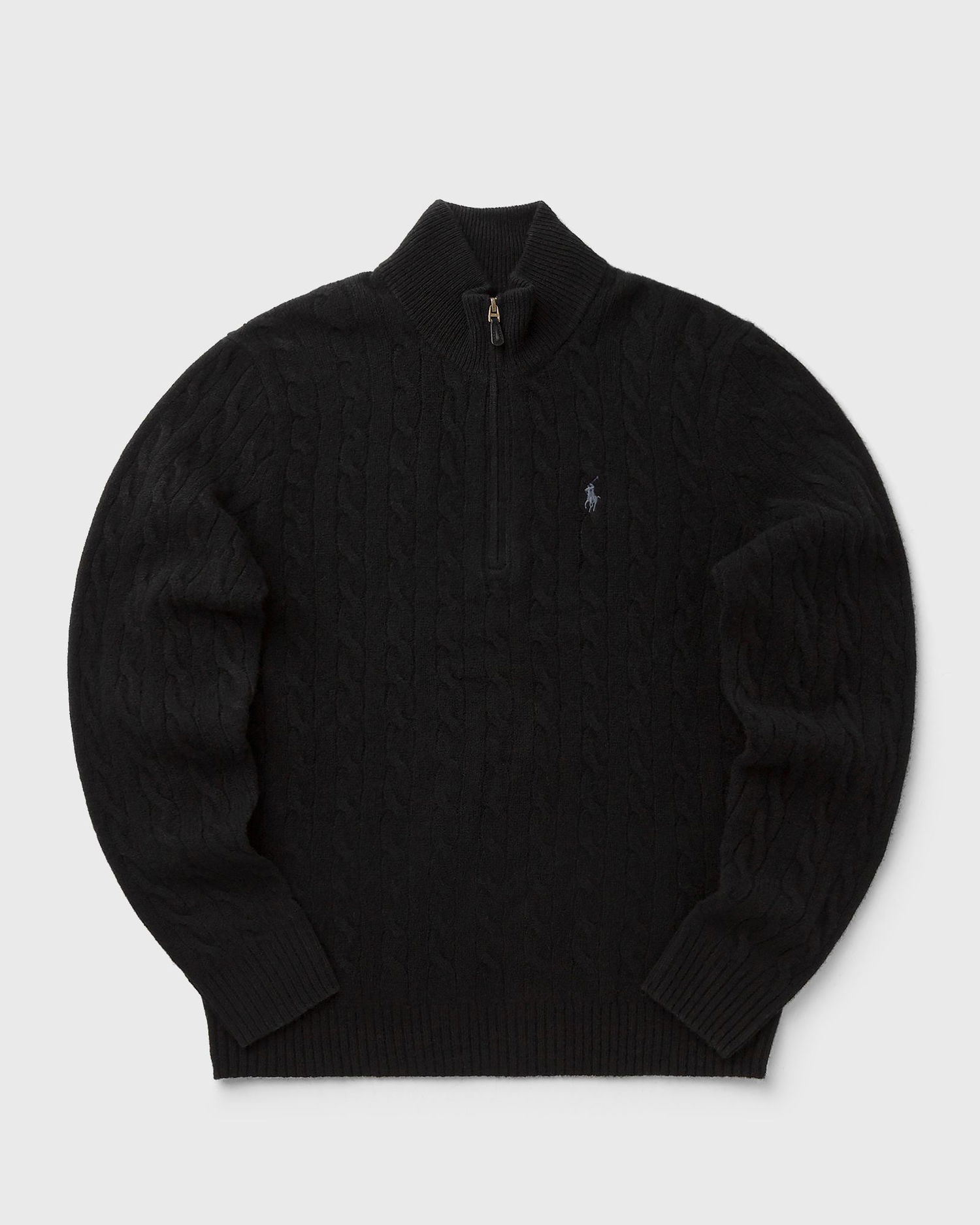 Sveter Polo by Ralph Lauren Cable Knit Quarter-Zip Mock Neck Sweater Čierna | 710876766005, 0