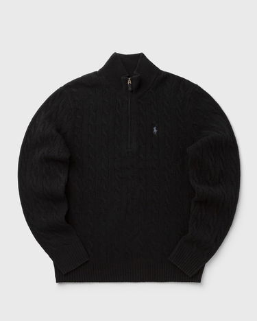 Sveter Polo by Ralph Lauren Cable Knit Quarter-Zip Mock Neck Sweater Čierna | 710876766005, 0