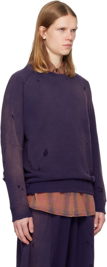 Mikina Needles Distressed Darts Sweatshirt Čierna | QV368, 4