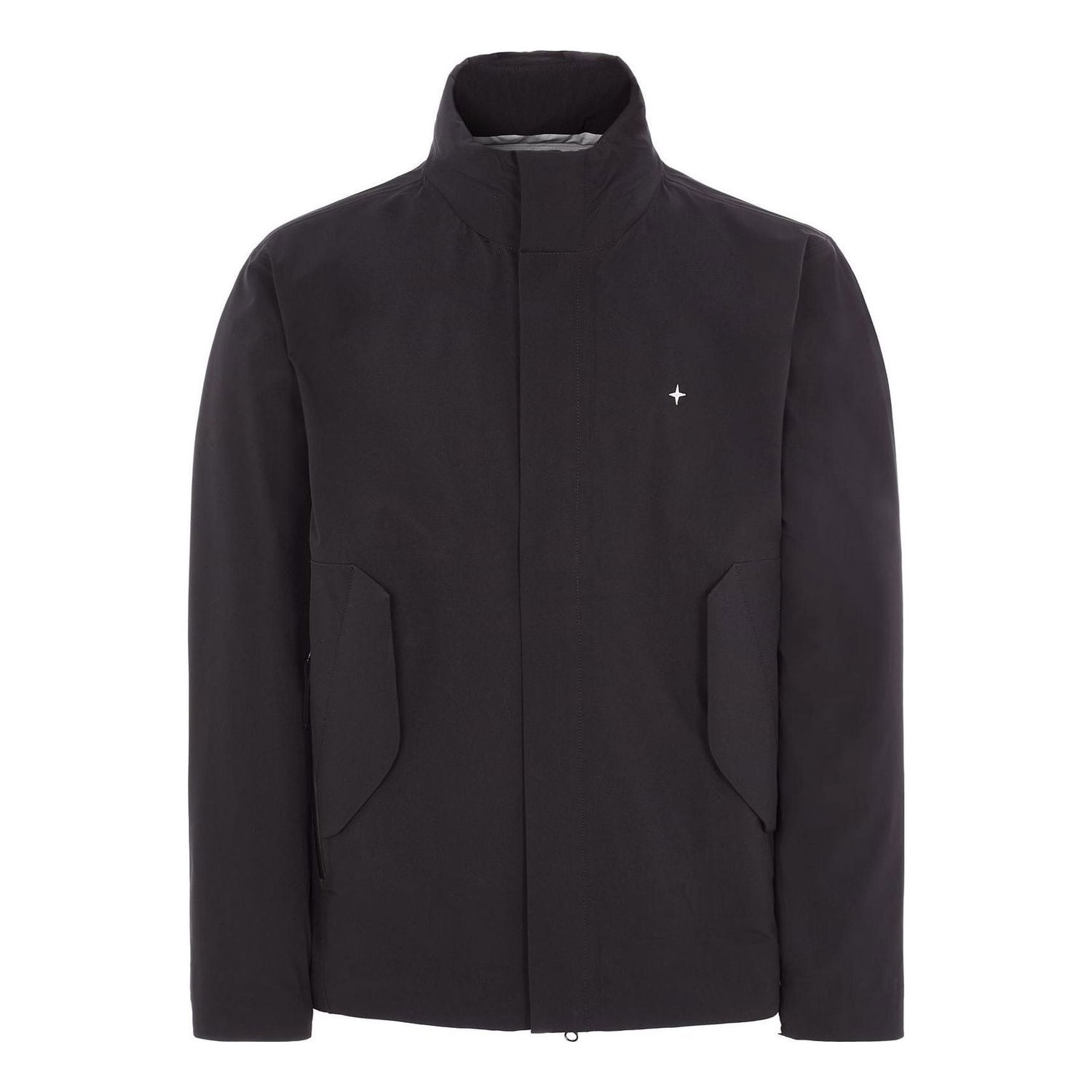 Vetrovka Stone Island Logo Embroidered High-Neck Jacket Čierna | 7815417G2-V0029, 0
