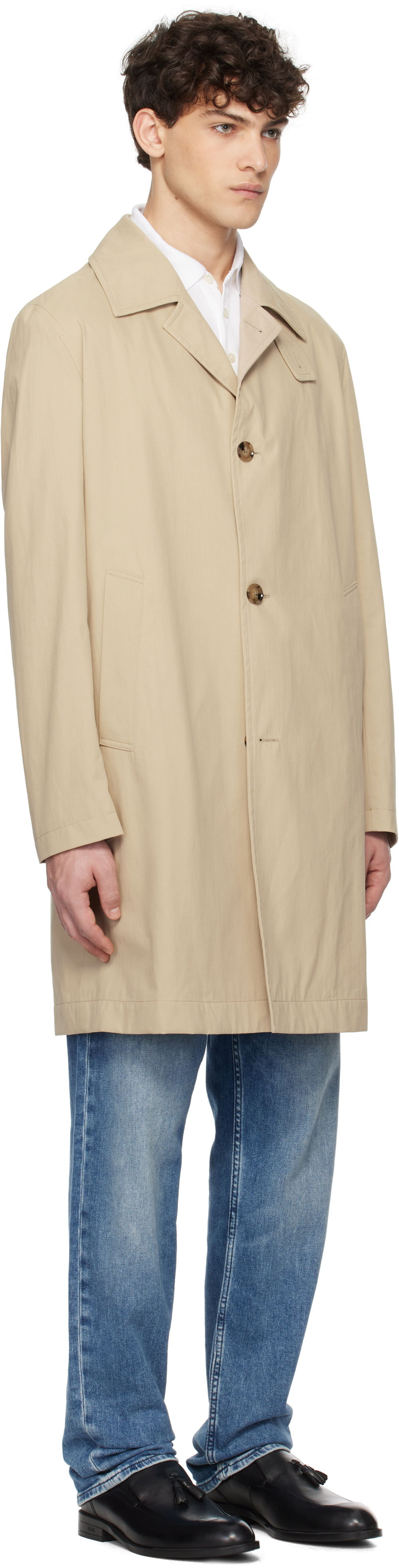 Trenčkot BOSS BOSS Classic-Fit Coat Béžová | 50540478, 1