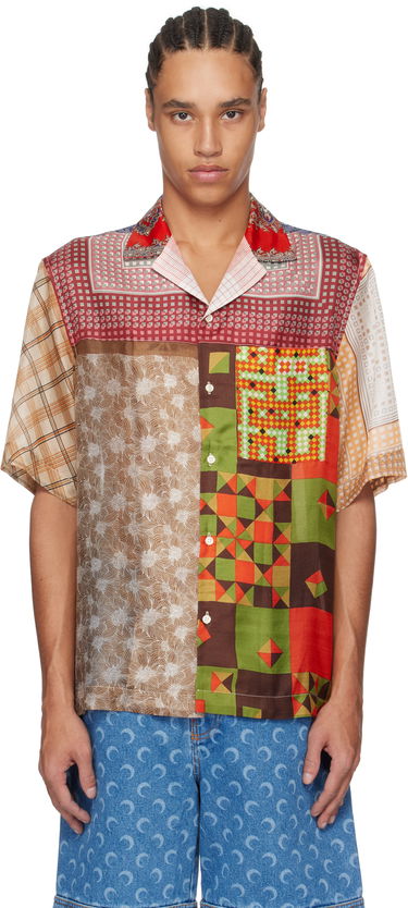 Košeľa Marine Serre Marine Serre Regenerated Silk Patchwork Bowling Shirt Rôznofarebný | USI025A UWOV0028, 0