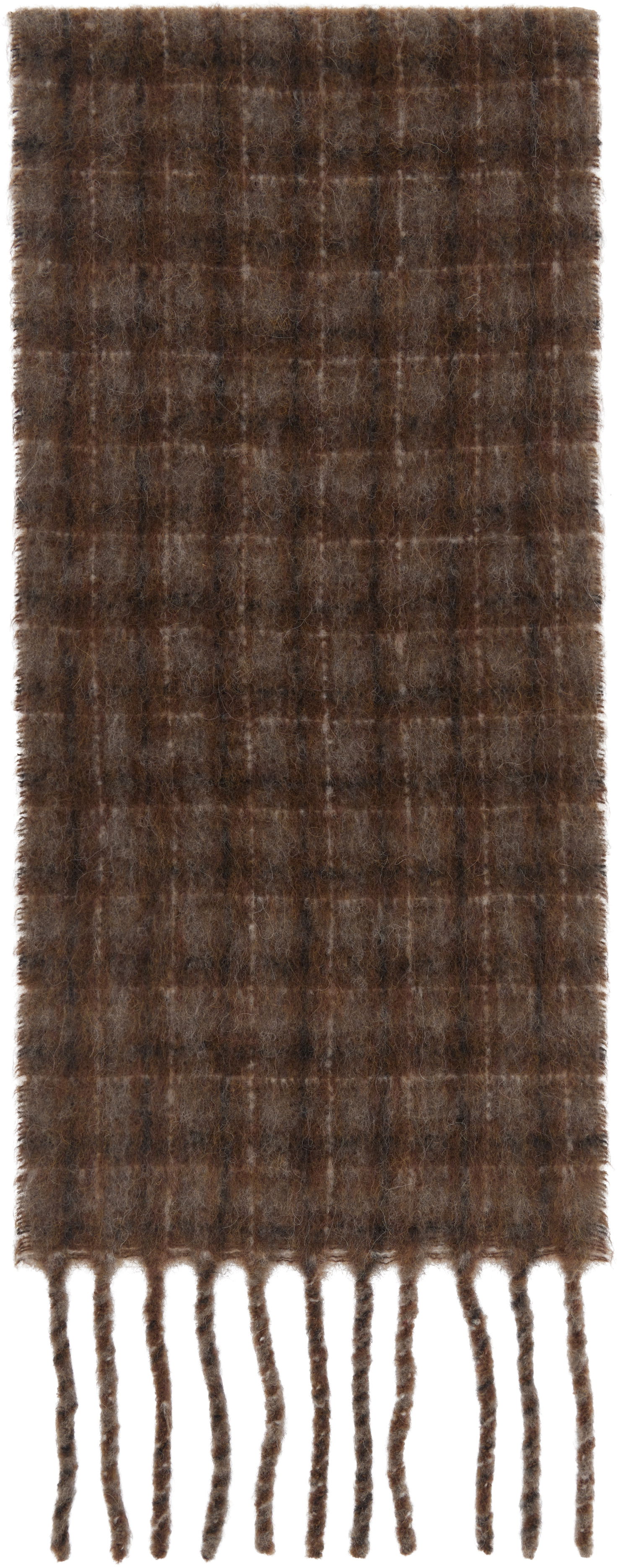 Šál OUR LEGACY Our Legacy Estate Checked Scarf Hnedá | A4258EBF, 1