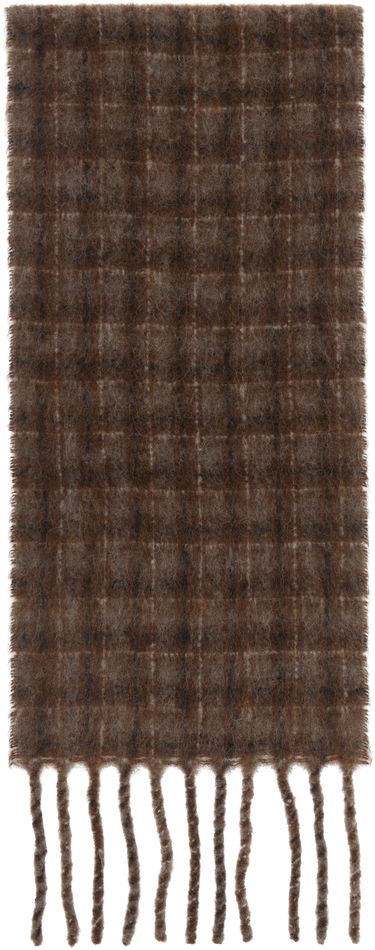 Šál OUR LEGACY Our Legacy Estate Checked Scarf Hnedá | A4258EBF, 1