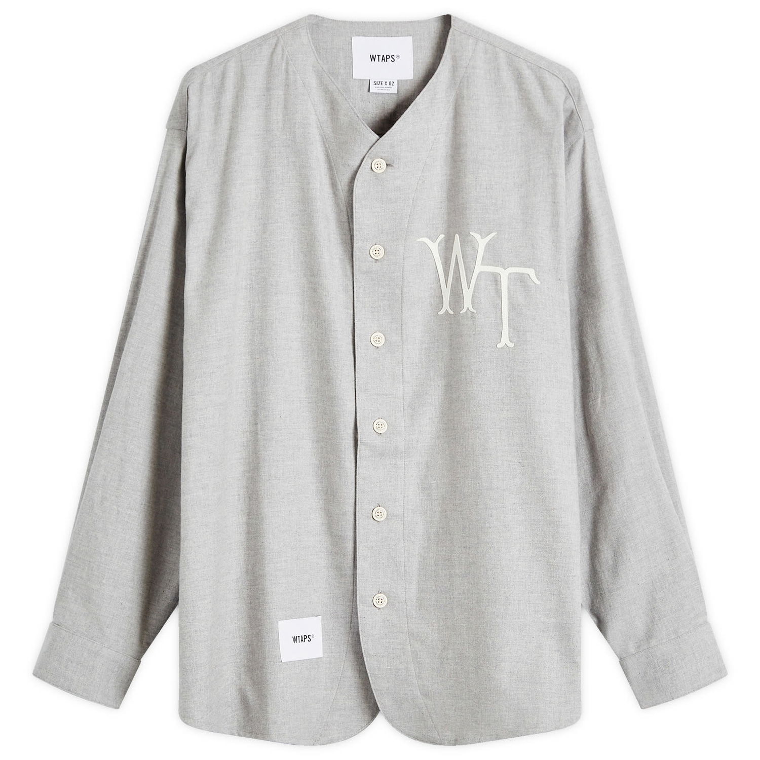 Košeľa WTAPS Baseball Shirt Šedá | 242TQDT-SHM03-GRY, 0
