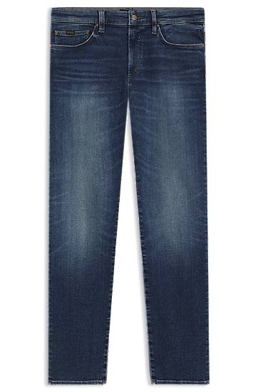 Džínsy BOSS Slim-Fit Performance-Stretch Jeans Modrá | 50548043