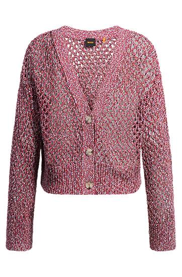 Sveter BOSS Open Knit Cardigan Ružová | 50531514, 0