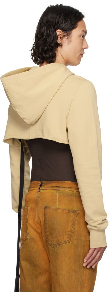 Mikina Rick Owens Rick Owens DRKSHDW Hollywood Cropped Hoodie Béžová | DU01E3257 FP, 2