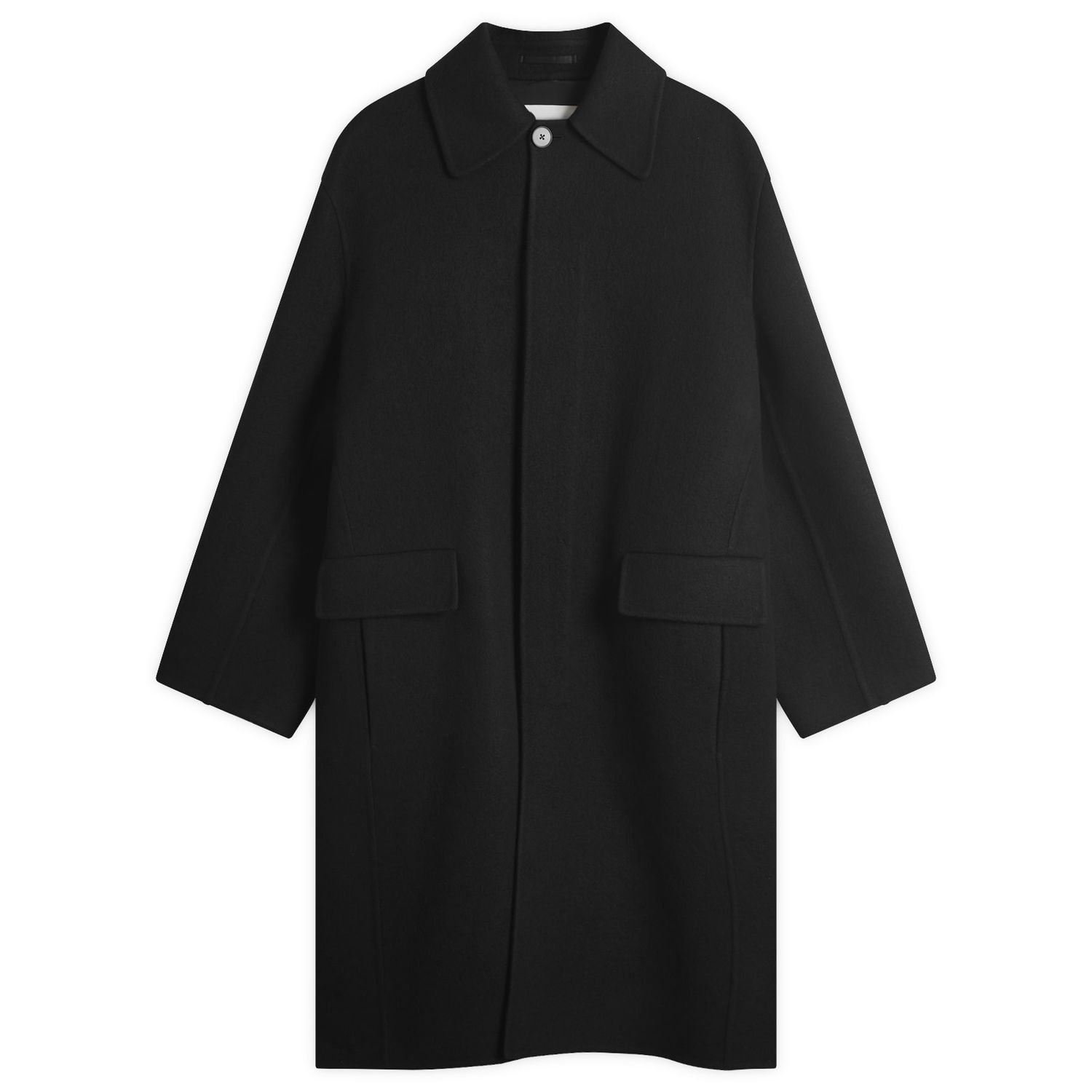 Kabáty Jil Sander Jil Sander Single-Breasted Wool Coat Čierna | J61SW0018-J40020-001, 1