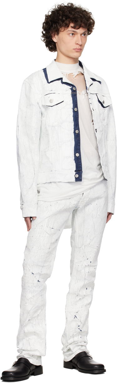 Bomber bunda Maison Margiela MM6 Maison Margiela Sports Denim Jacket Biela | SH2AM0027 M30028, 3