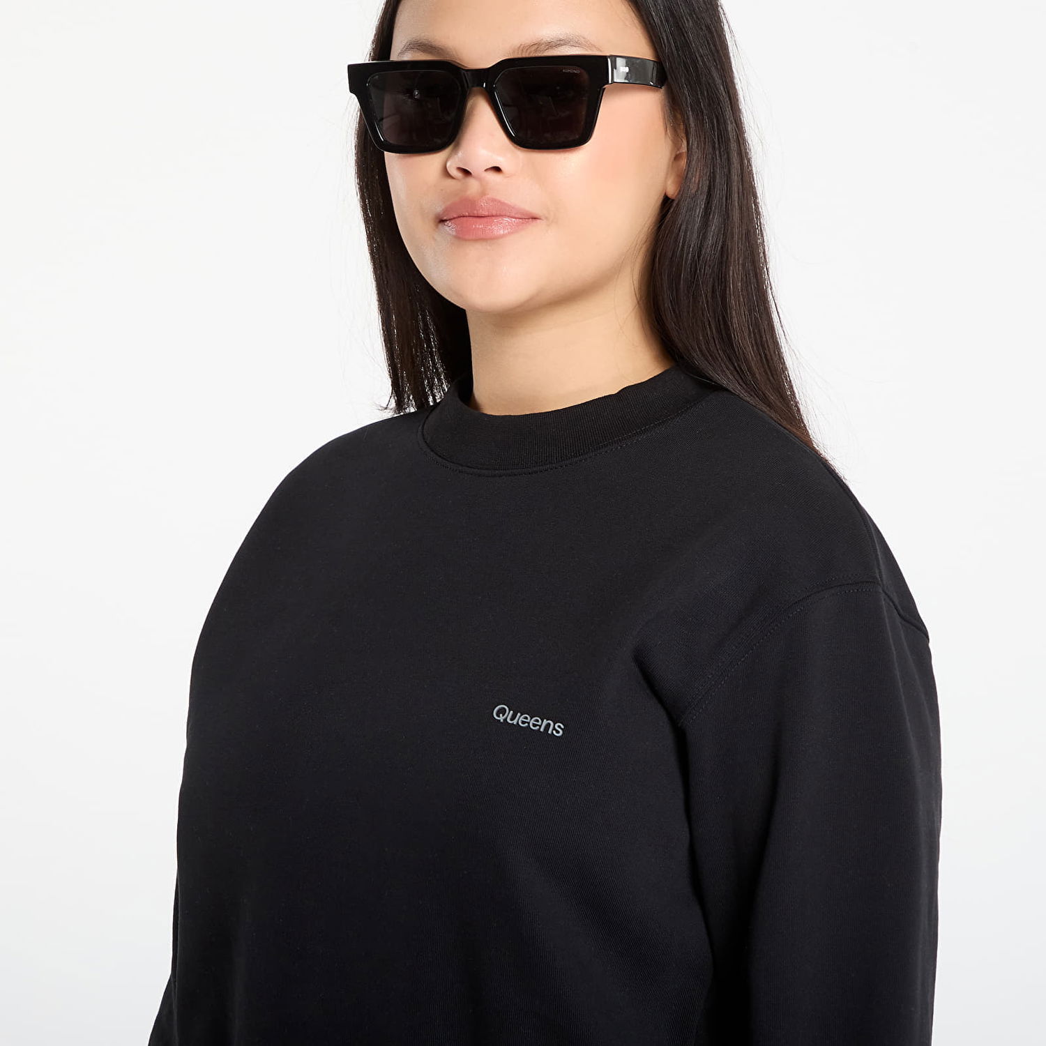 Mikina Queens Queens Essential Crewneck Sweatshirt Čierna | QNS_106, 1