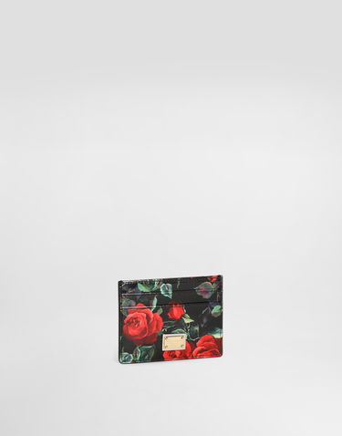 Peňaženka Dolce & Gabbana Dolce & Gabbana Printed Calfskin Card Holder Čierna | BI0330A6O23HN5KQ, 1