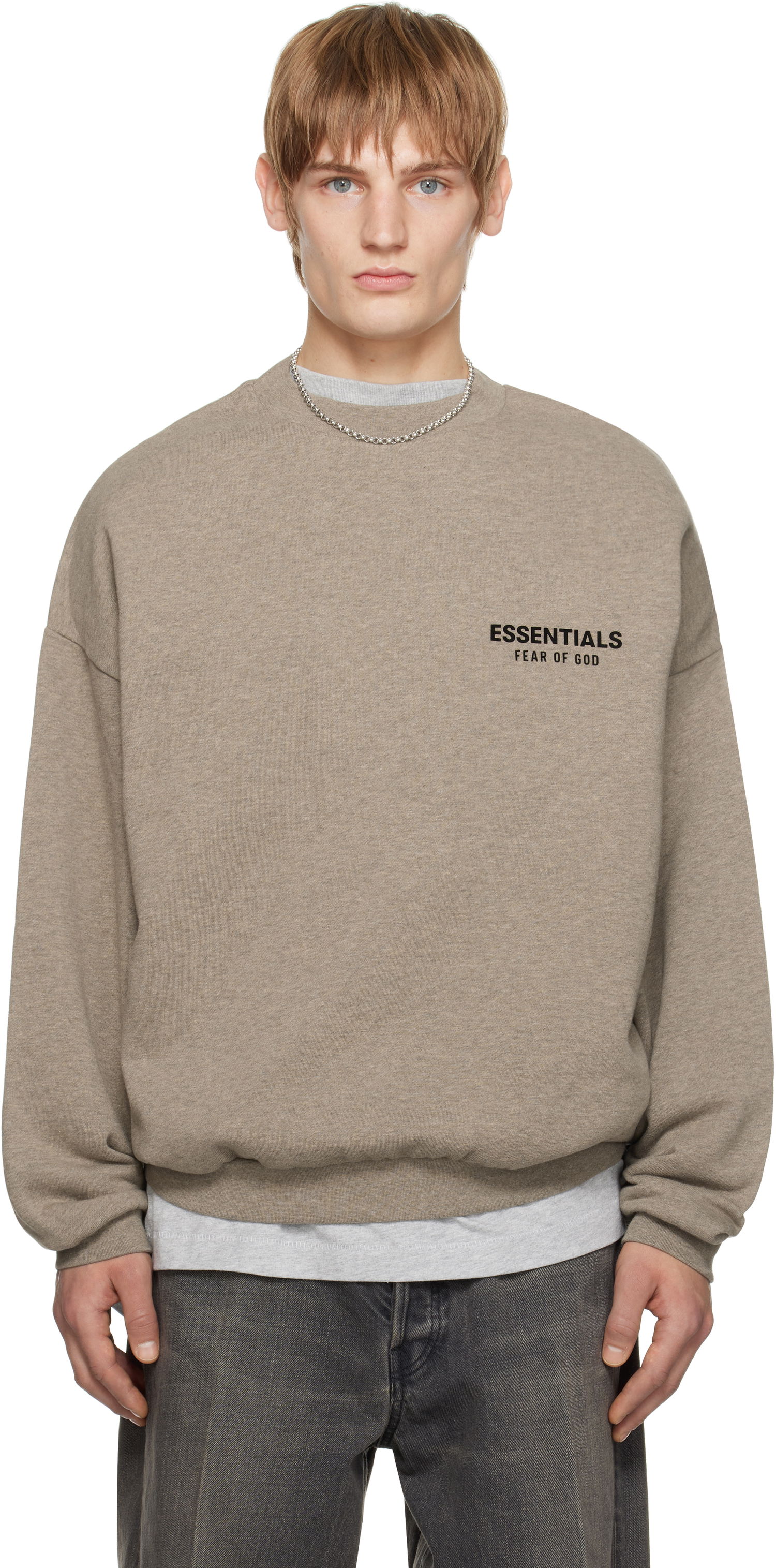 Sveter Fear of God Fear of God ESSENTIALS Fleece Crewneck Sweatshirt Hnedá | 192HO246269F, 0