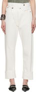 R13 Cuffed Crossover Jeans